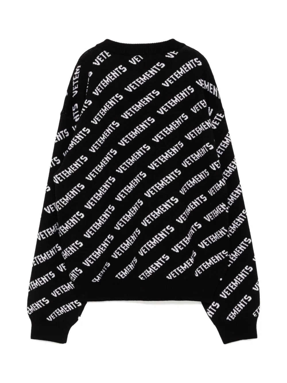 Vetements Kids all-over logo sweater - Zwart