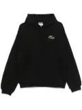 Lacoste crocodile-patch hoodie - Black