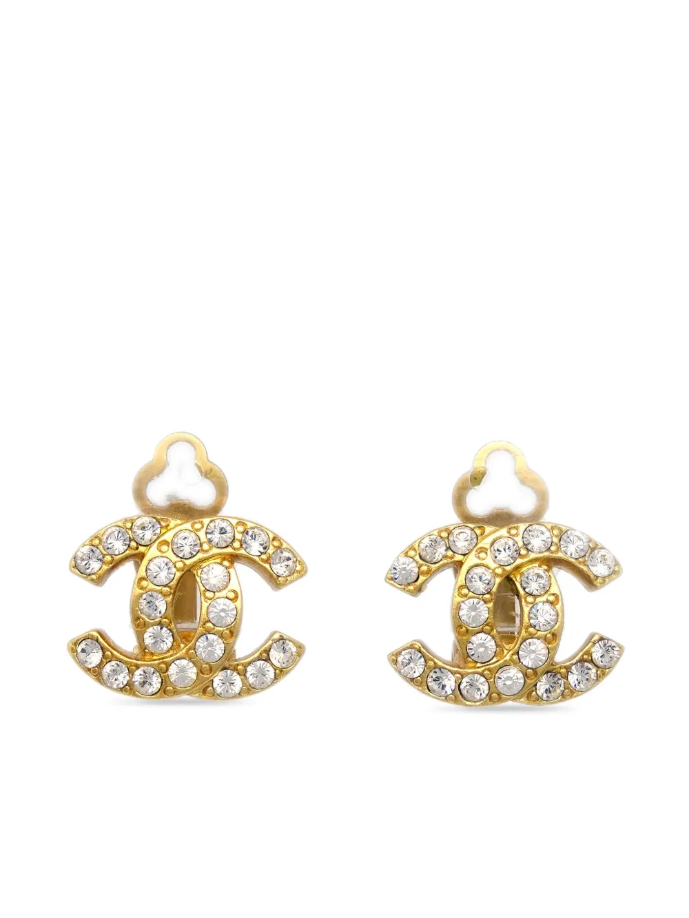 CHANEL Pre-Owned 2002 CC clip-on earrings | Gold | Image 1