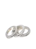 CHANEL Pre-Owned 1990-2000s logo-engraved rings (set of three) - Silver