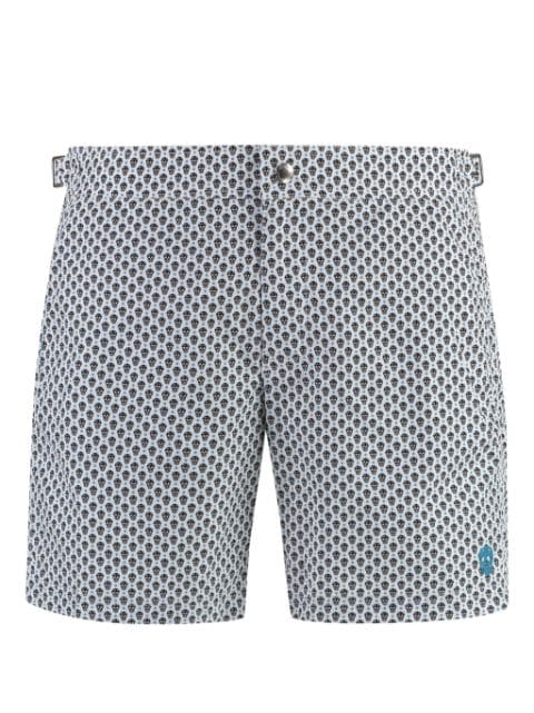 skull-print swim shorts