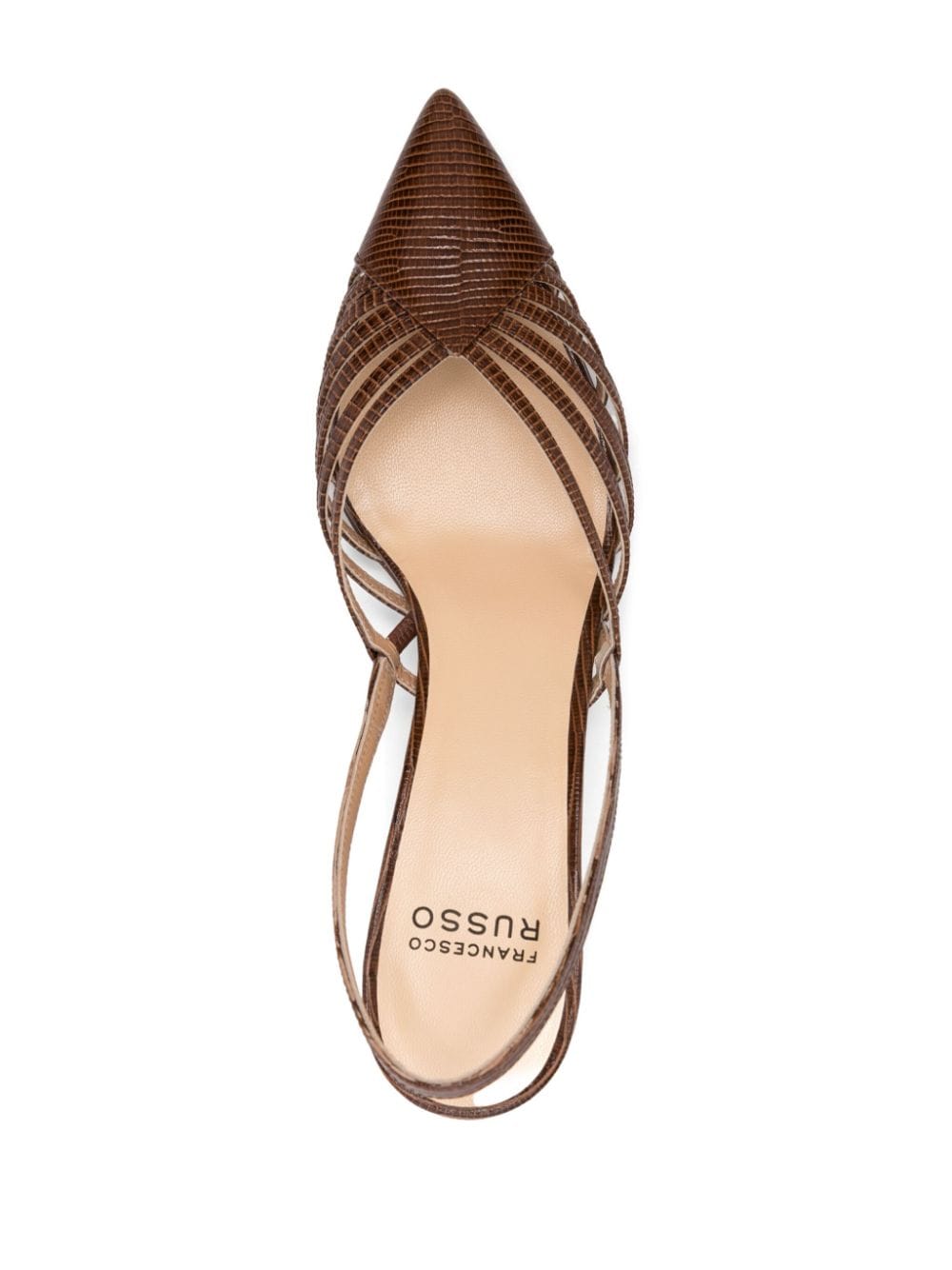 Francesco Russo 55mm slingback pumps Brown