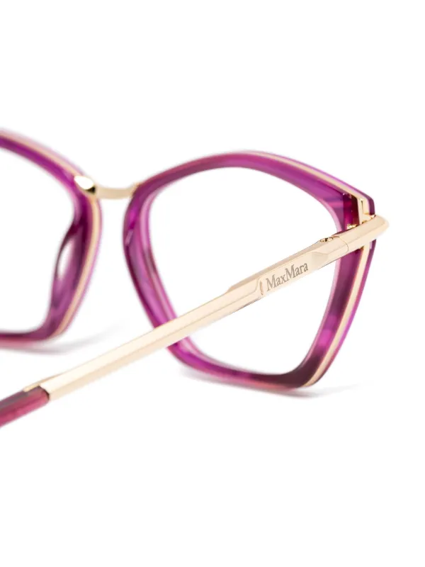 Max Mara Pink Plastic Glasses Women\'s (Frames) Max Mara MM5051 074 Pink Marble Plastic Cat Eye Optic  main image 3