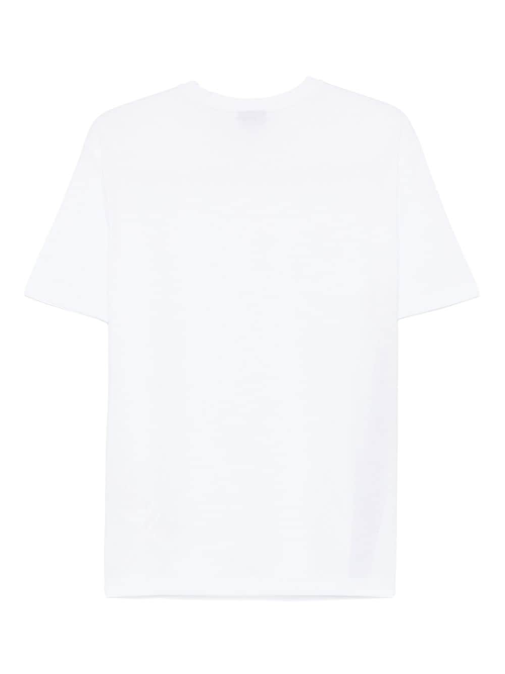 Ea7 Emporio Armani T-shirt met logostreep - Wit