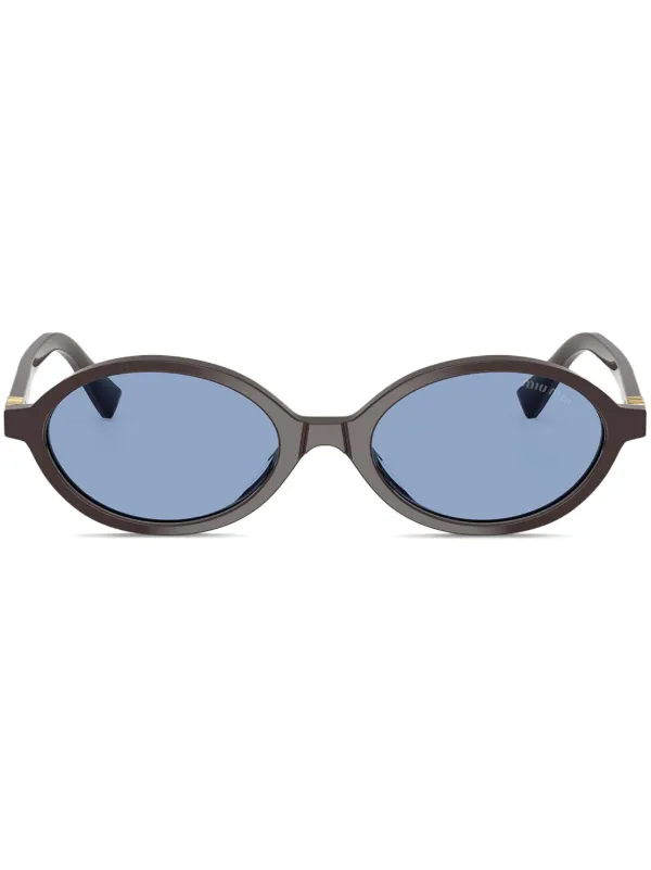 Miu Miu Eyewear オーバルフレーム サングラス | ブラウン Miu Miu Eyewear オーバルフレーム サングラス | ブラウン