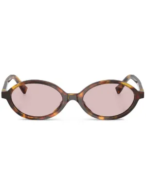 Miu Miu Eyewear Runway サングラス | ブラウン | FARFETCH JP