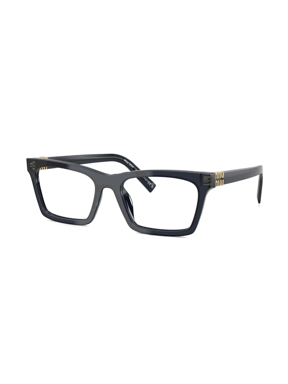 Miu Miu Eyewear Bril met rechthoekig montuur - Blauw