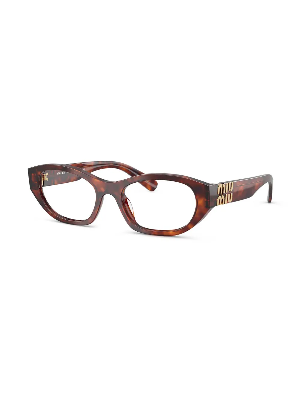 Miu Miu Eyewear Bril met ovaal montuur - Bruin