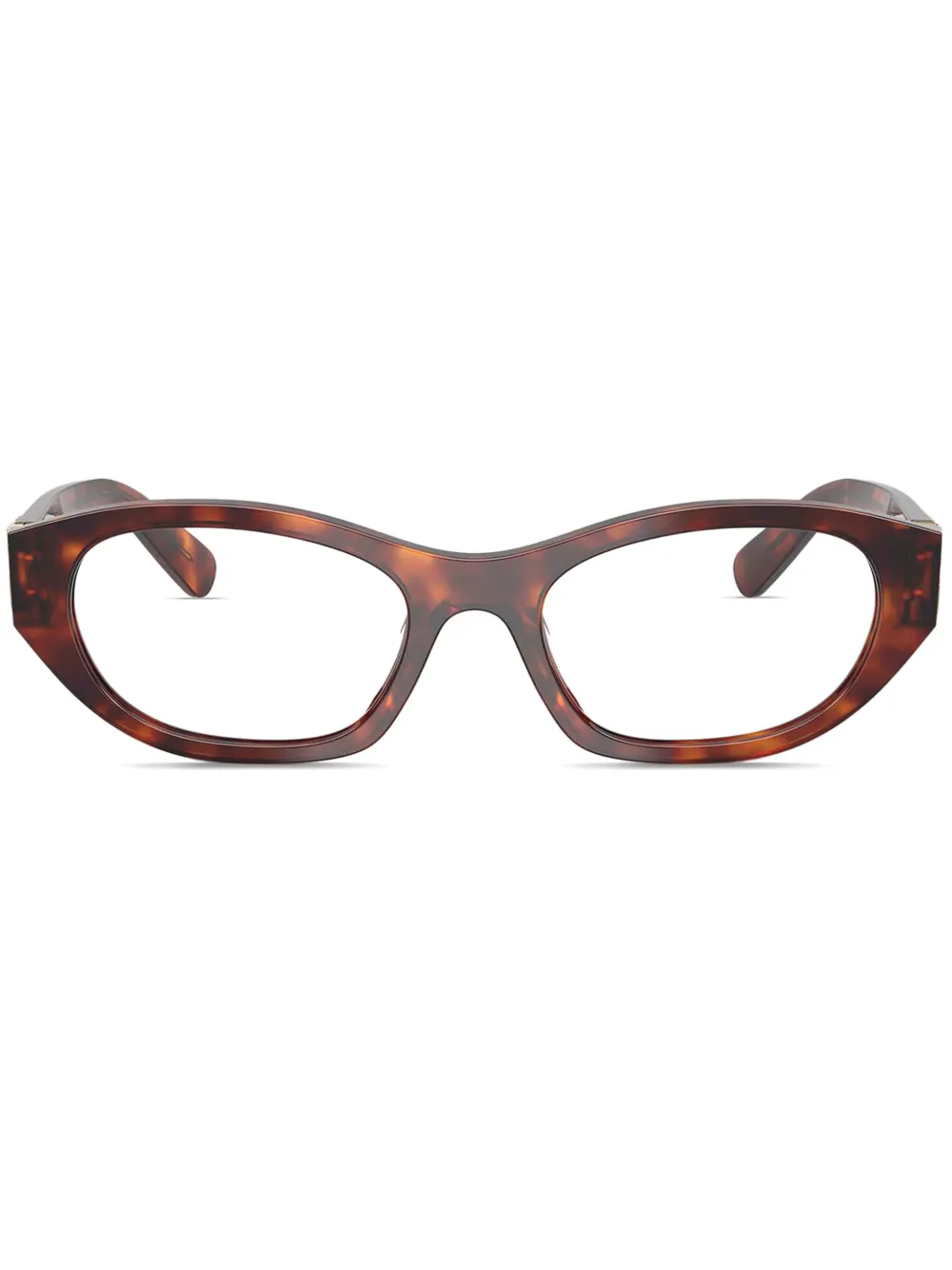 Miu Miu Eyewear lunettes de vue à monture ovale | marron | Image 1