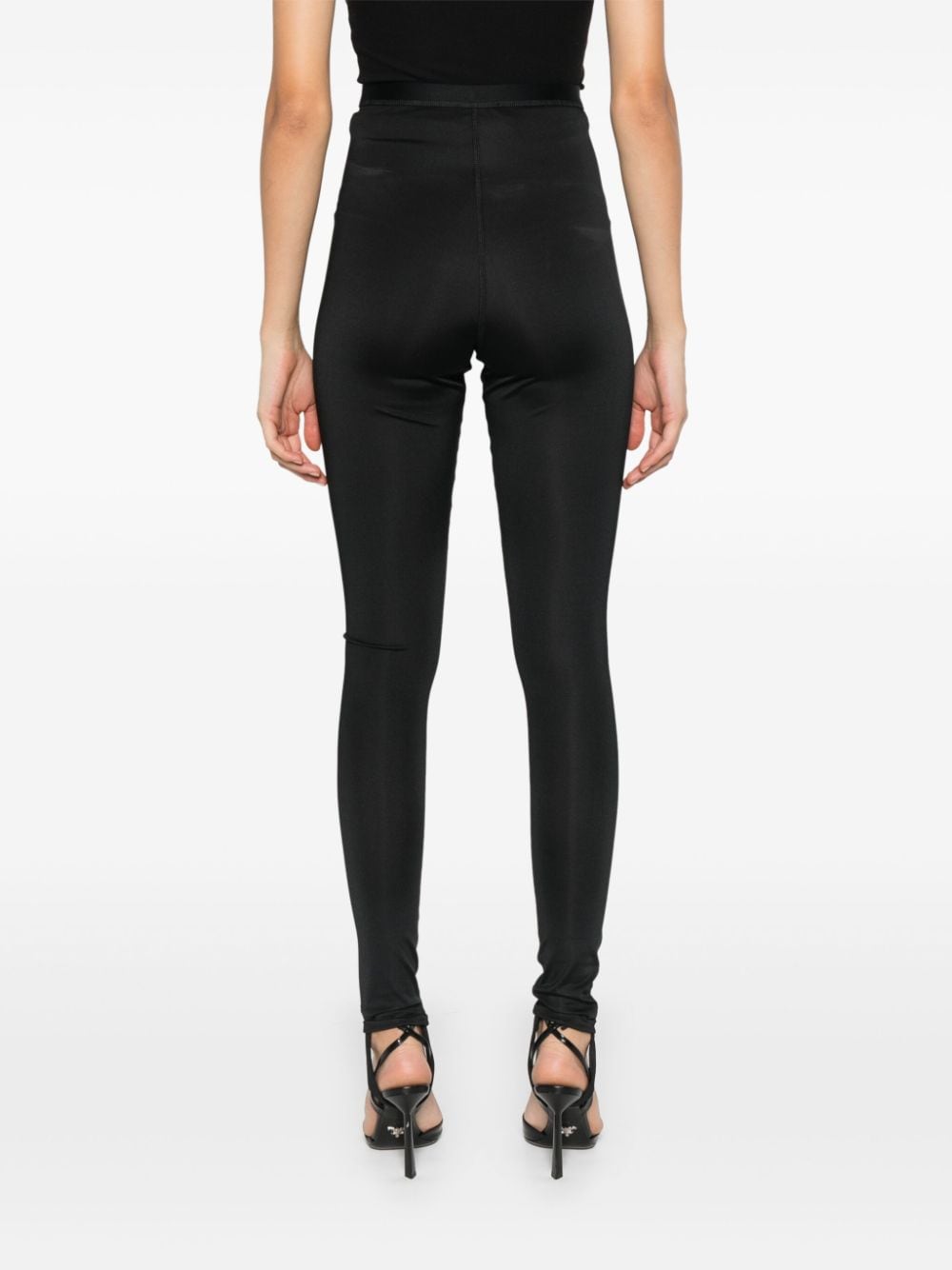 Shop Magda Butrym Plain Leggings In Black