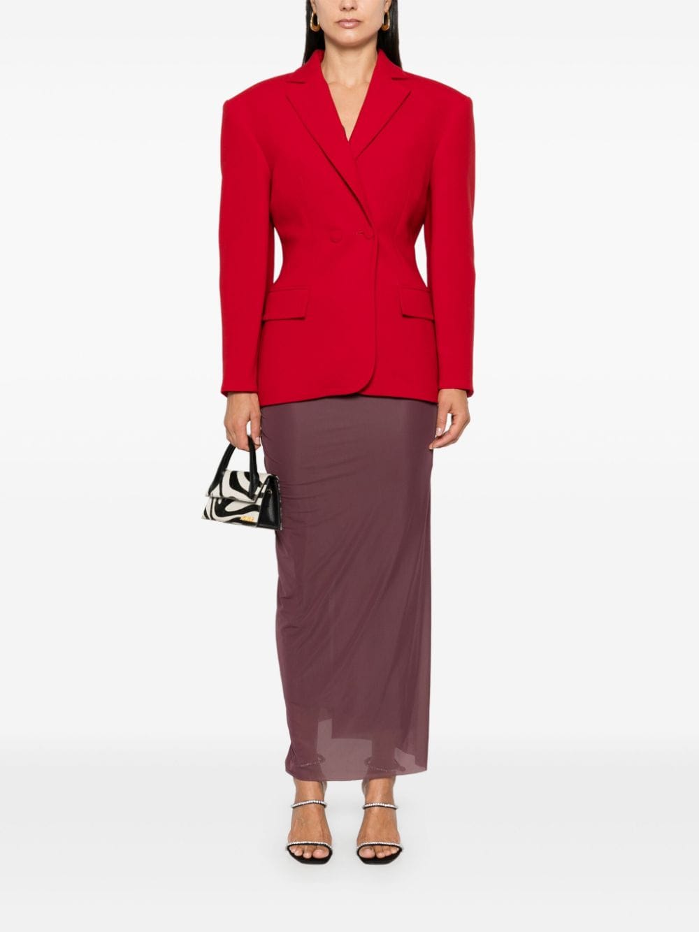 Magda Butrym Hourglass blazer met dubbele rij knopen - Rood