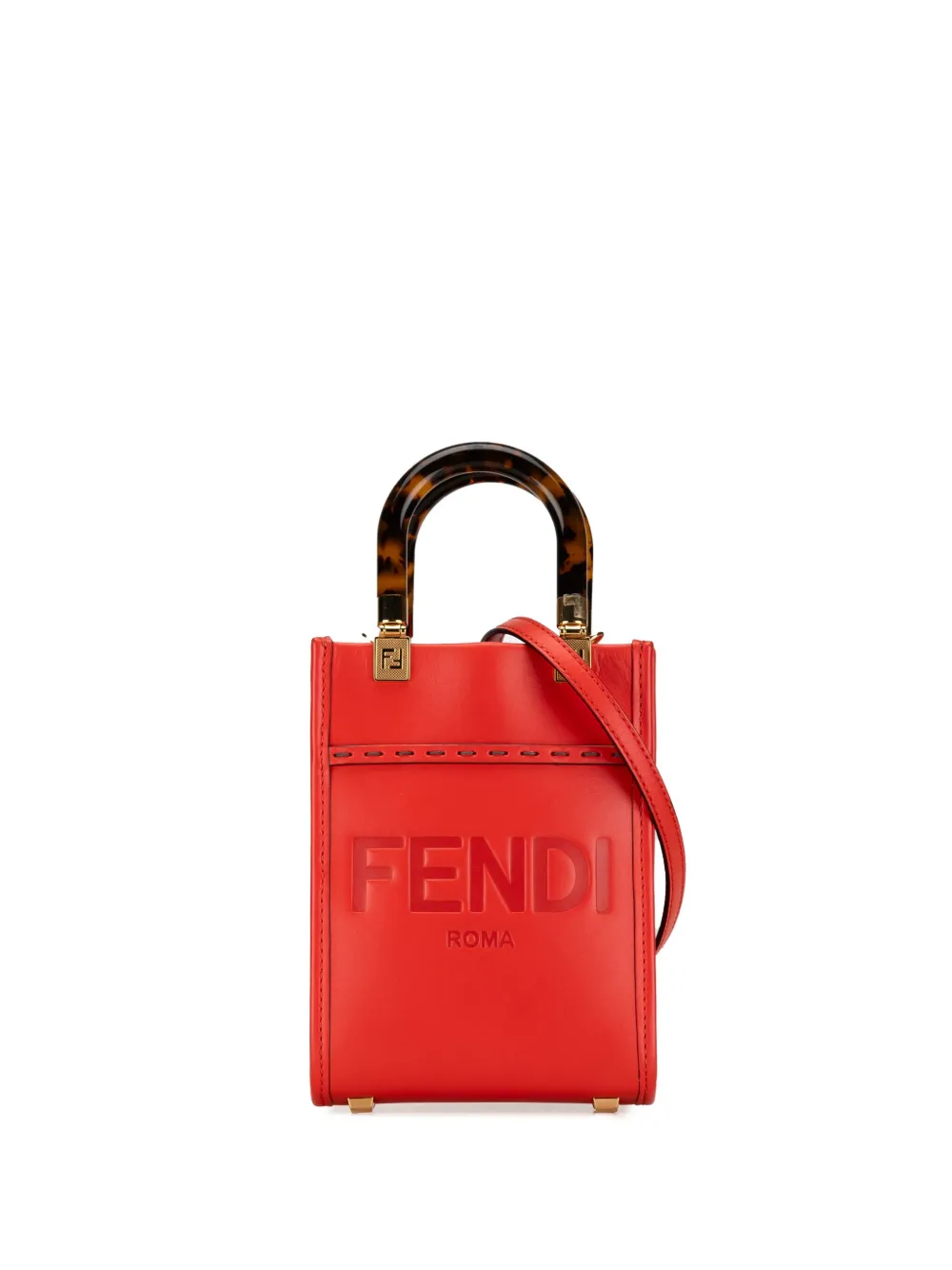 Fendi Pre-Owned 2010-2023 Mini Sunshine Shopper Tote satchel | Red | Image 1