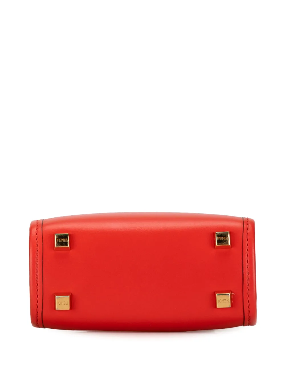 Pre-owned Fendi 2010-2023 Mini Sunshine Shopper Tote Satchel In Red