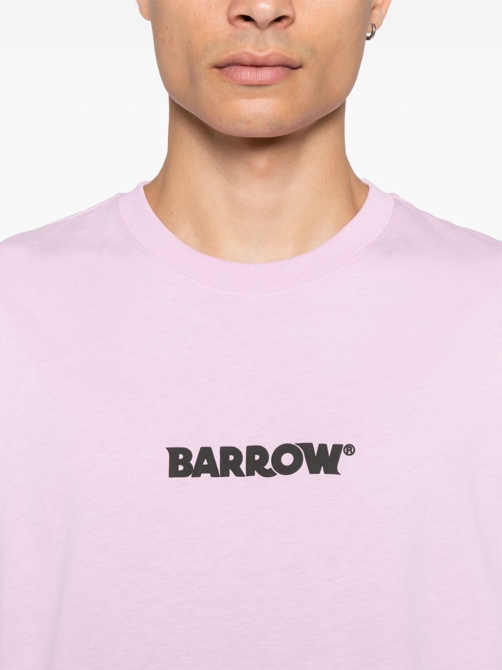 Shop Barrow Logo-print T-shirt In Pink