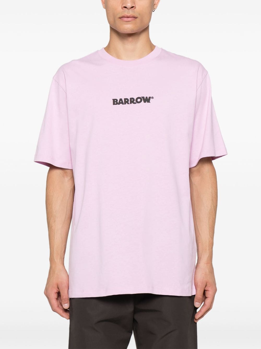 Shop Barrow Logo-print T-shirt In Pink