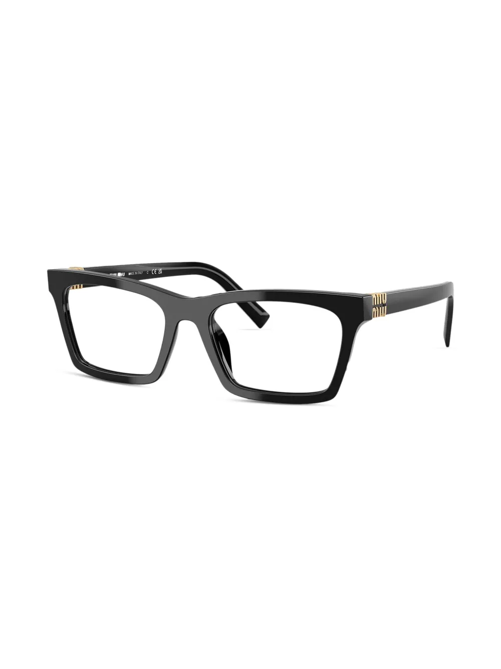 Miu Miu Eyewear Bril met rechthoekig montuur - Zwart