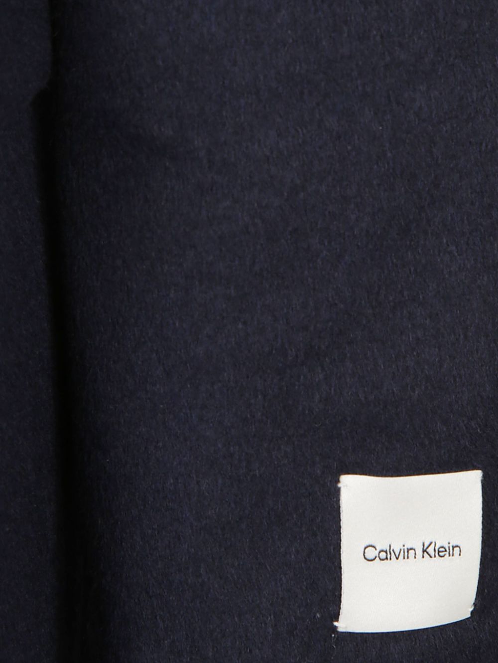 CALVIN KLEIN LOGO-APPLIQUÉ SINGLE-BREASTED COAT 