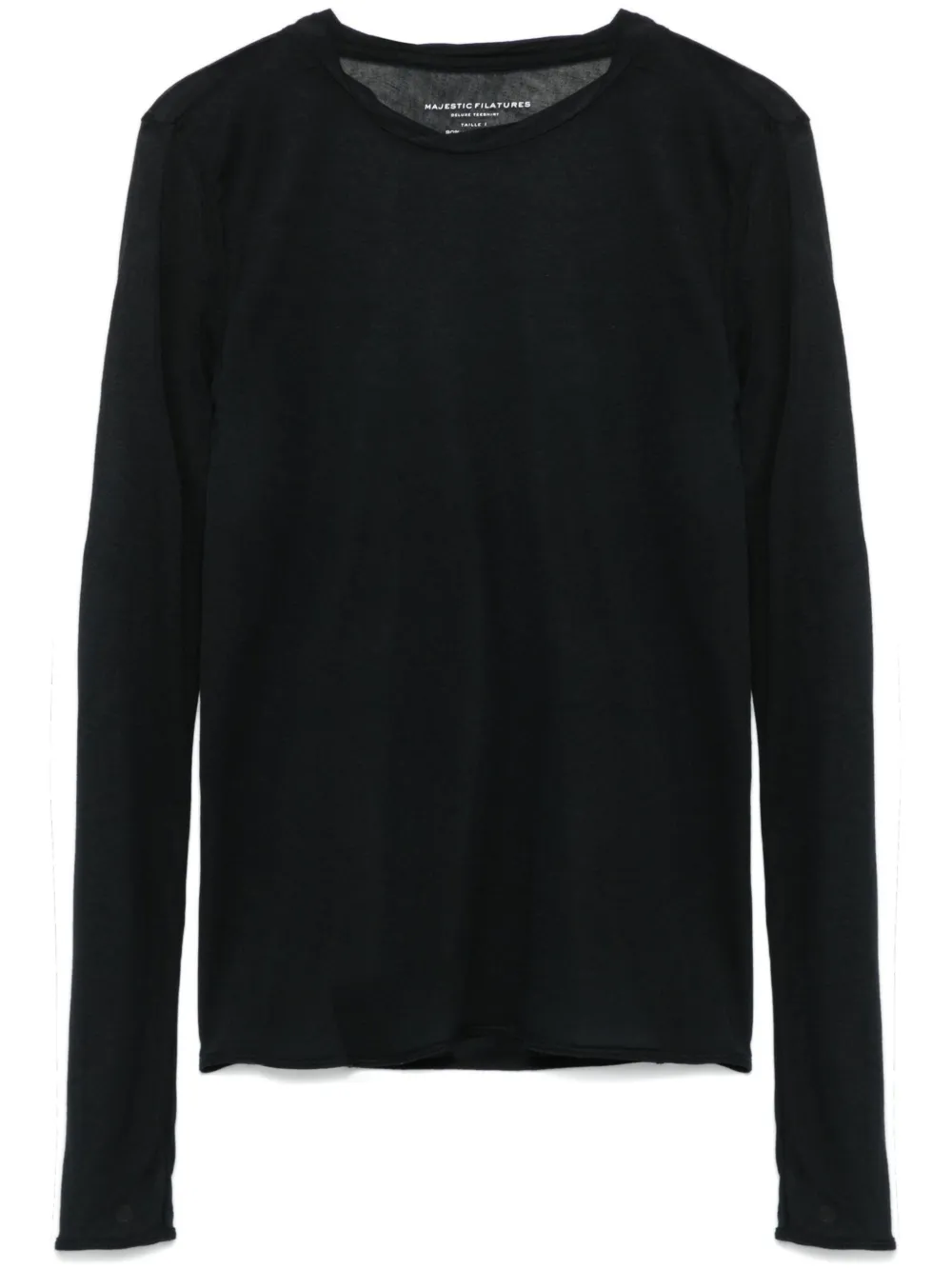 Shop Majestic Crew-neck T-shirt In Black