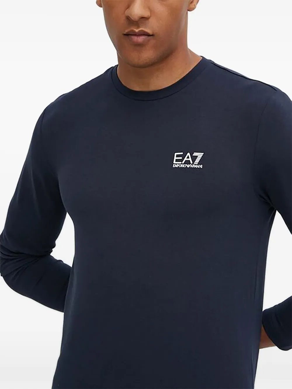 Ea7 Emporio Armani T-shirt met logoprint Blauw