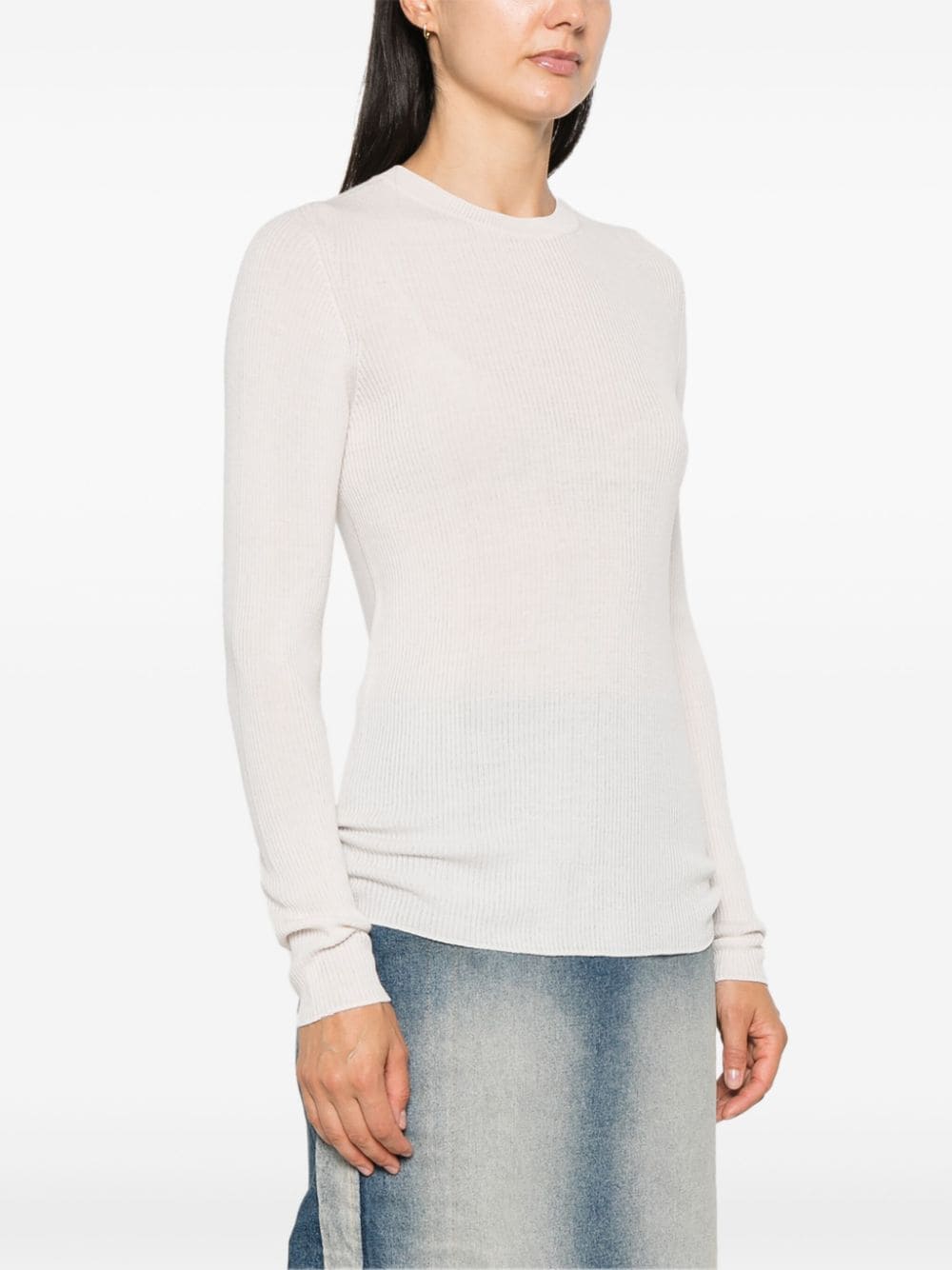 Shop Majestic Merino Wool Sweater In Neutrals