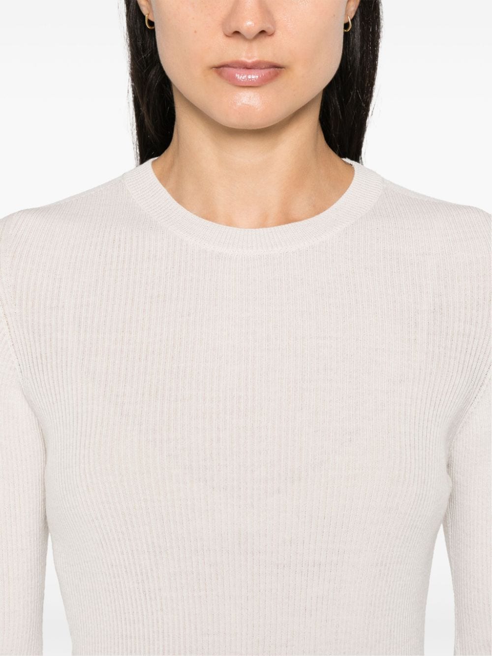 Shop Majestic Merino Wool Sweater In Neutrals