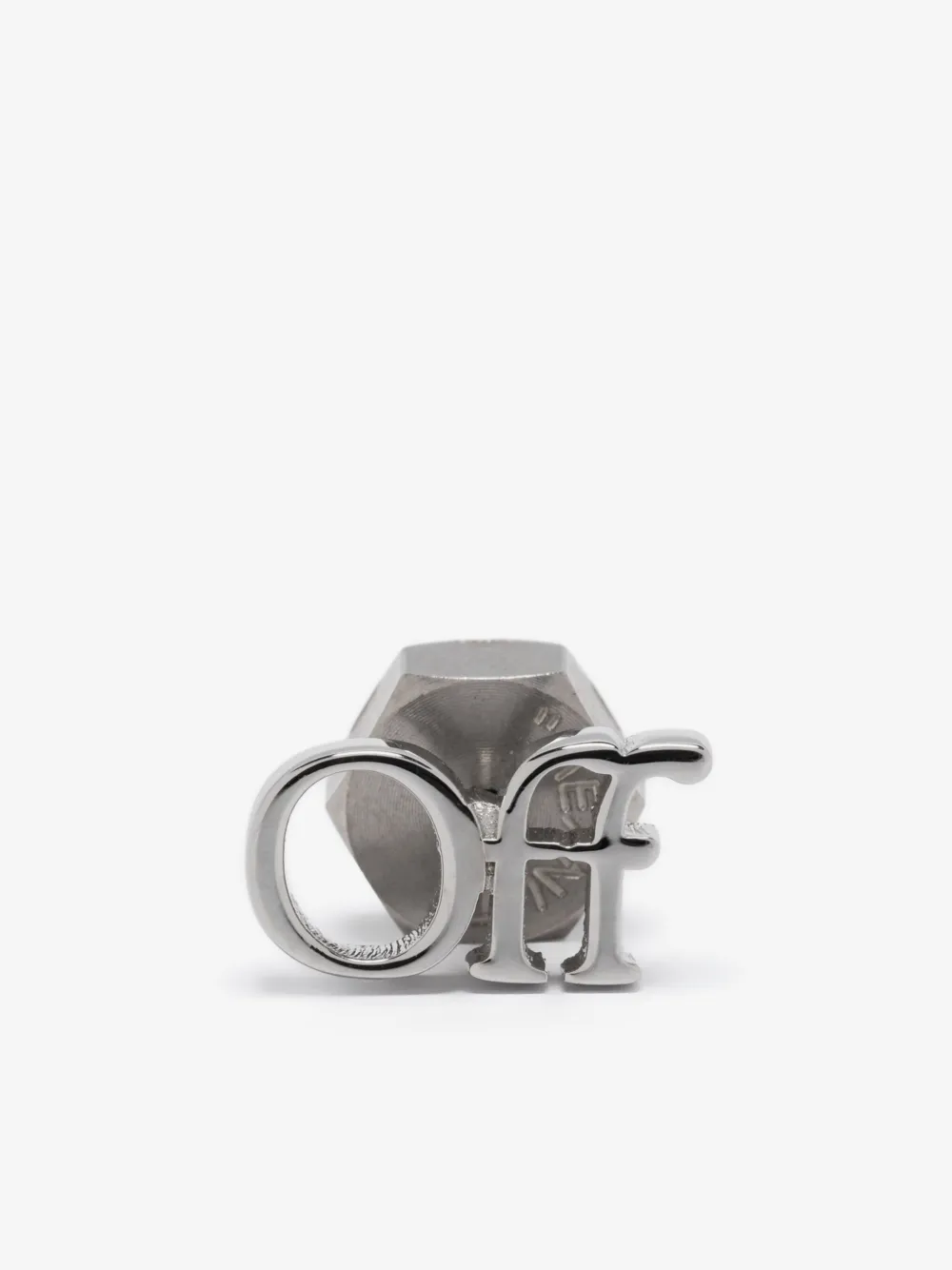 Off-White ørering med logo | sølvtonet | Image 1