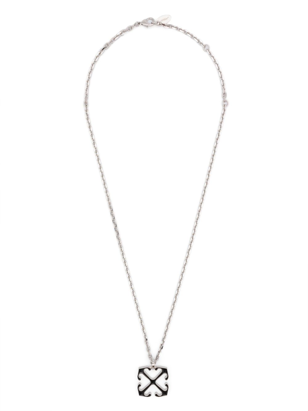 Off-White Arrows enamel necklace - Black