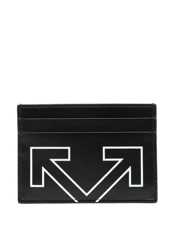 off white black card holder