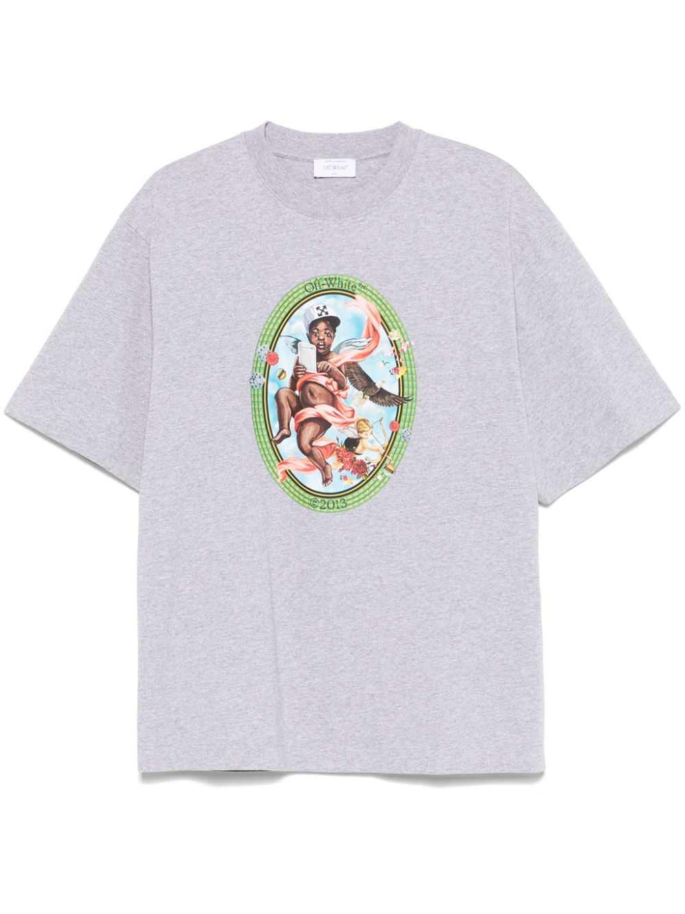 Off-White Fresco ovalen T-shirt Grijs