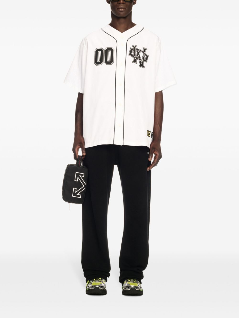 Off-White 00 baseball shirt Wit