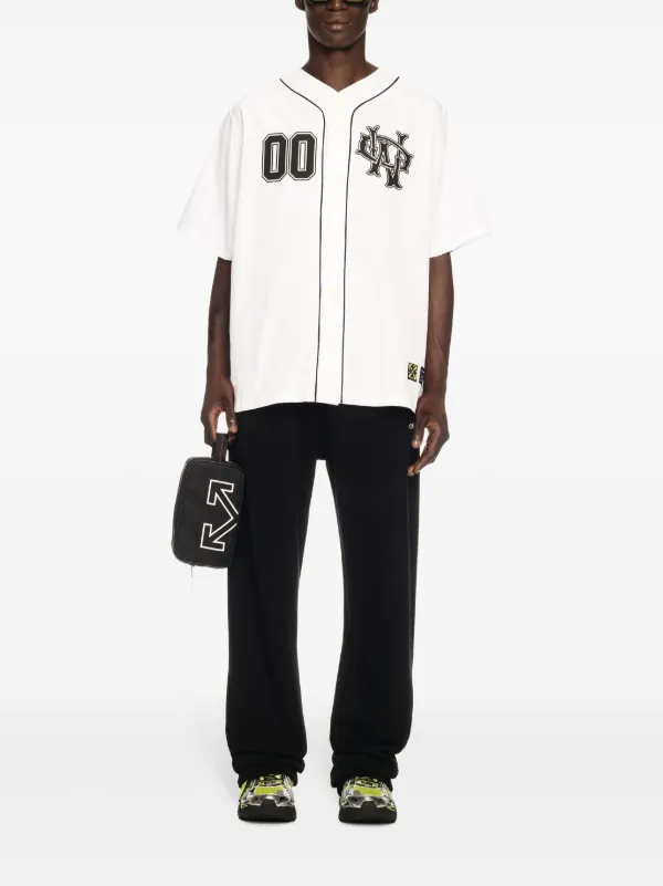 シャツ Off-White OMGG014S24FAB005 BASEBALL Shirt Off-White 00 Baseball Shirt | White | FARFETCH