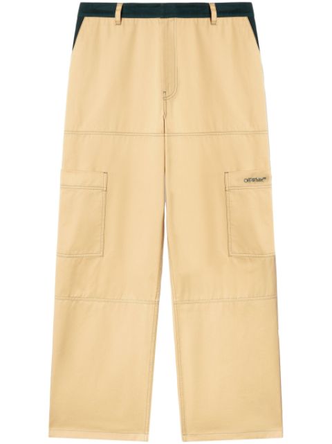 Off-White contrast-stitching cargo pants Men