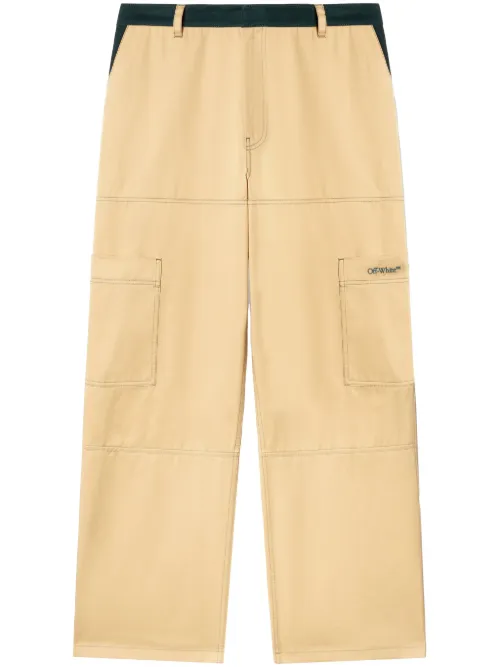 Pantalon cargo à coutures contrastantes - Off-White - Modalova