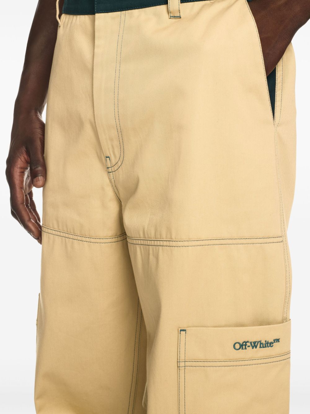 Off-White contrast-stitching cargo pants Men