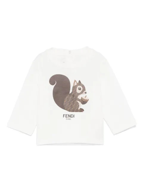 Fendi Kids squirrel-print T-shirt