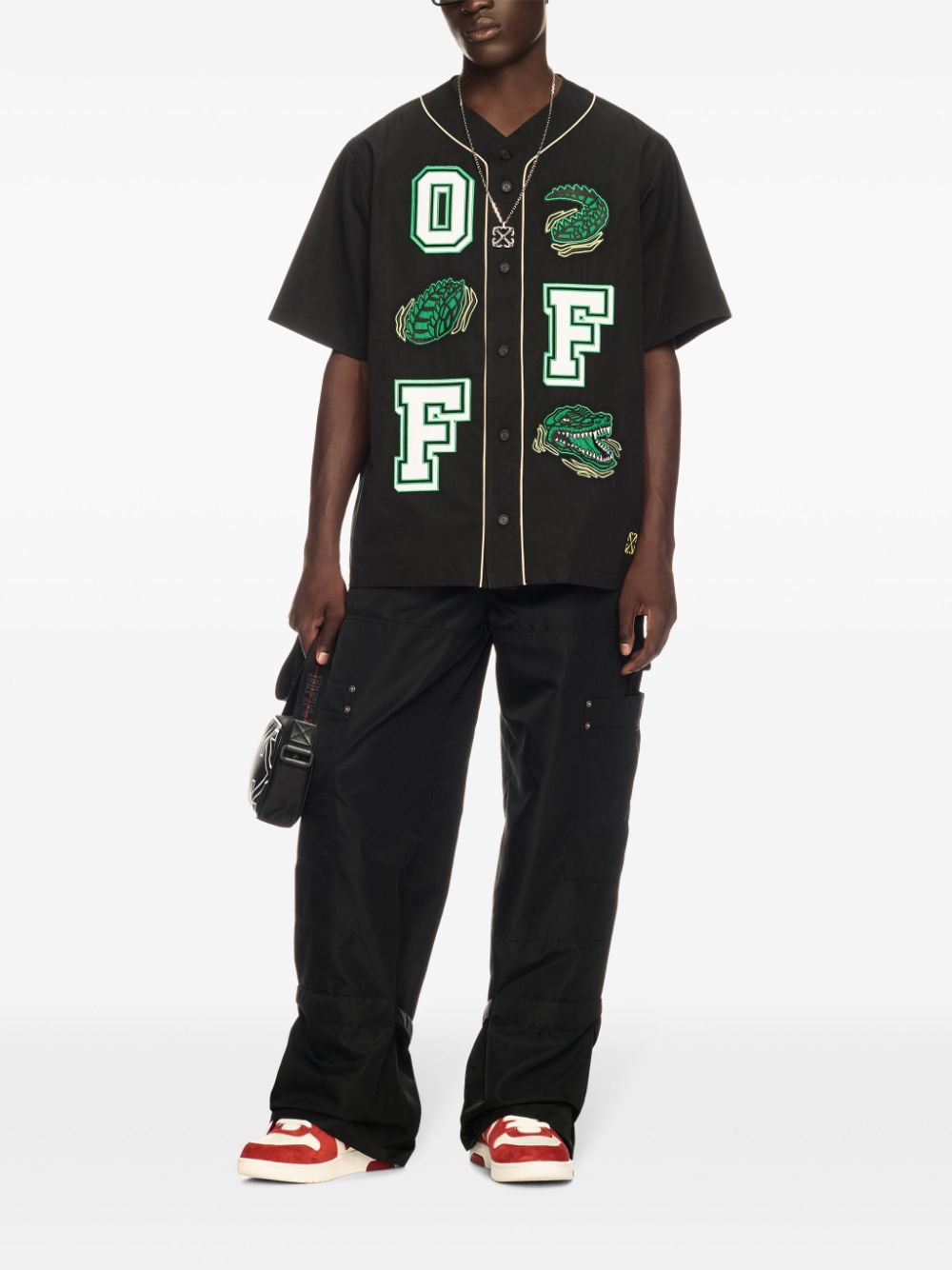 Off-White Arrows-motif carpenter trousers - Black