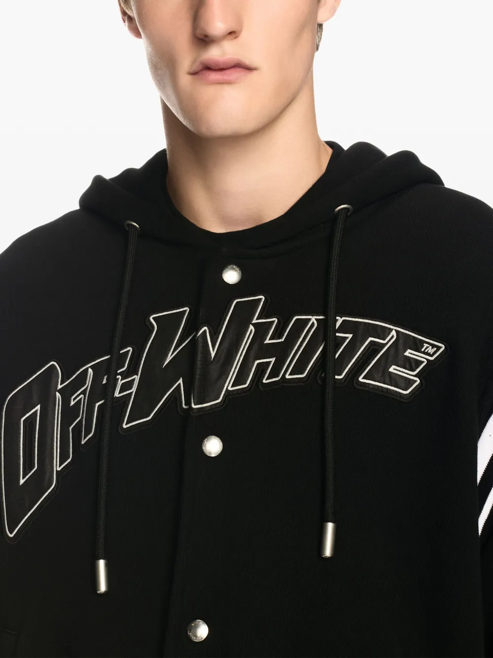 Off-White Bomberjack met logo-applicatie Zwart