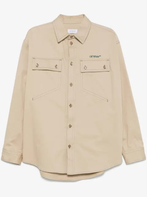 Off-White STITCH COTGAB MILIT OVERSHIR CREME BRULE