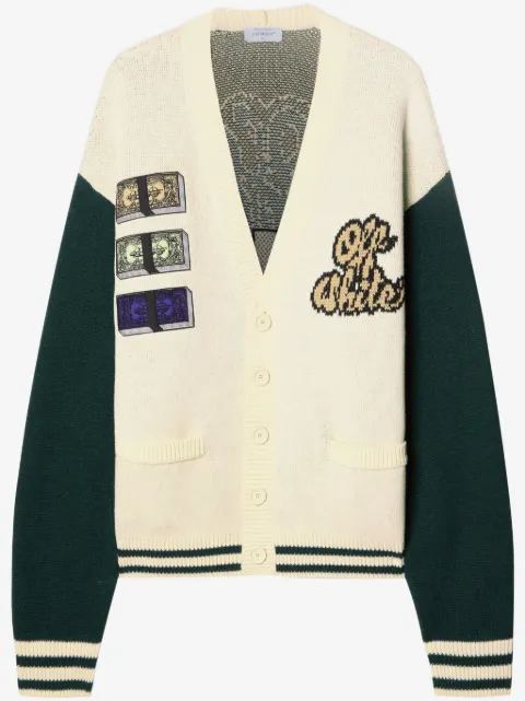 Off-White Crystal Cash varsity cardigan