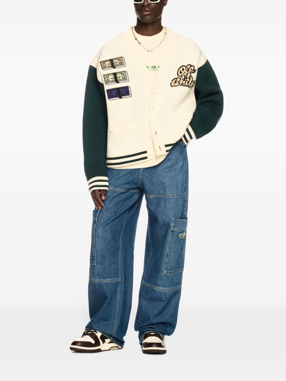 Off-White Crystal Cash varsity cardigan Men