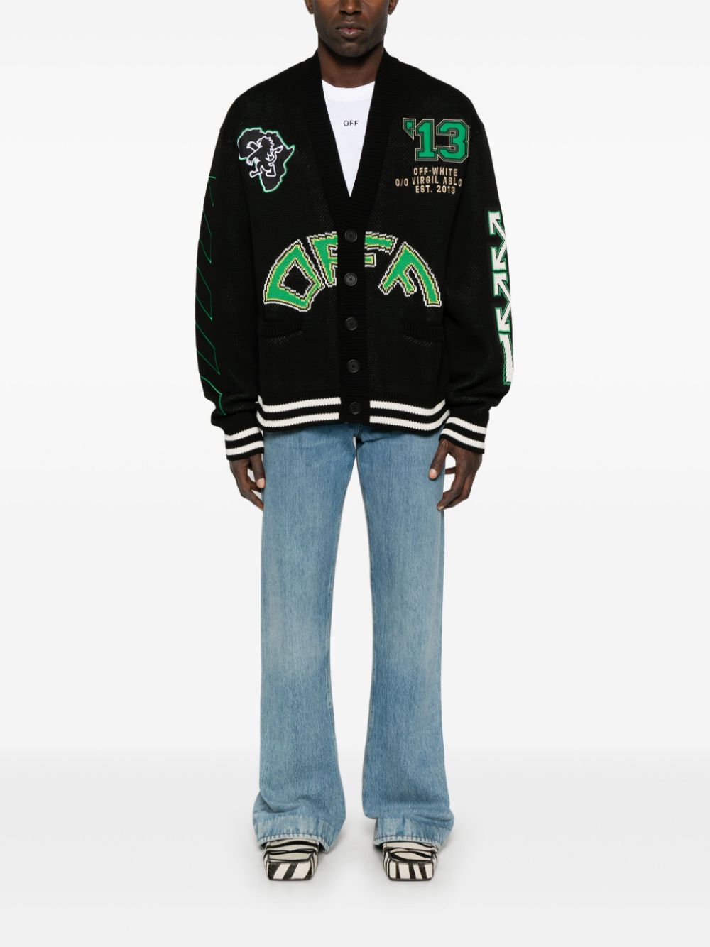 Off-White patch-detailing cardigan Men