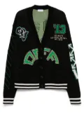 Off-White patch-detailing cardigan - Black