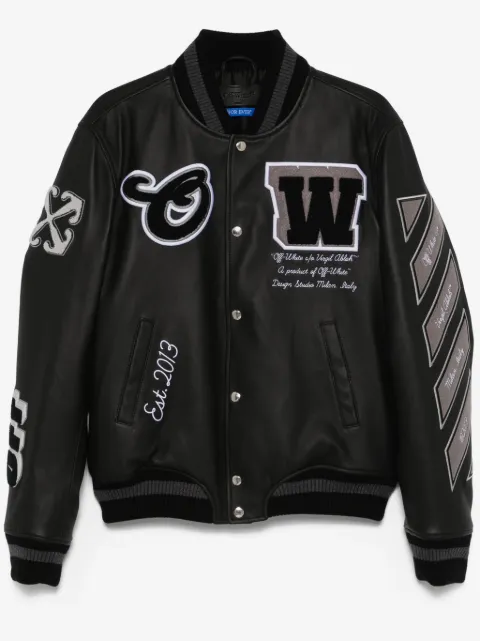 Off-White Full Leather bomber jacket