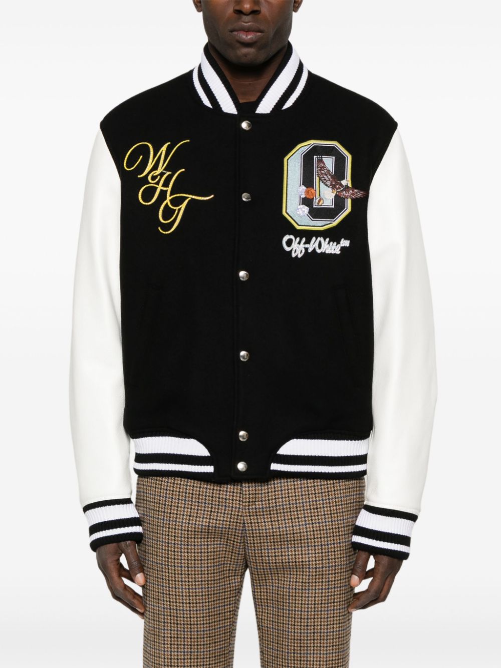 Off-White crystal-embellished bomber jacket Men