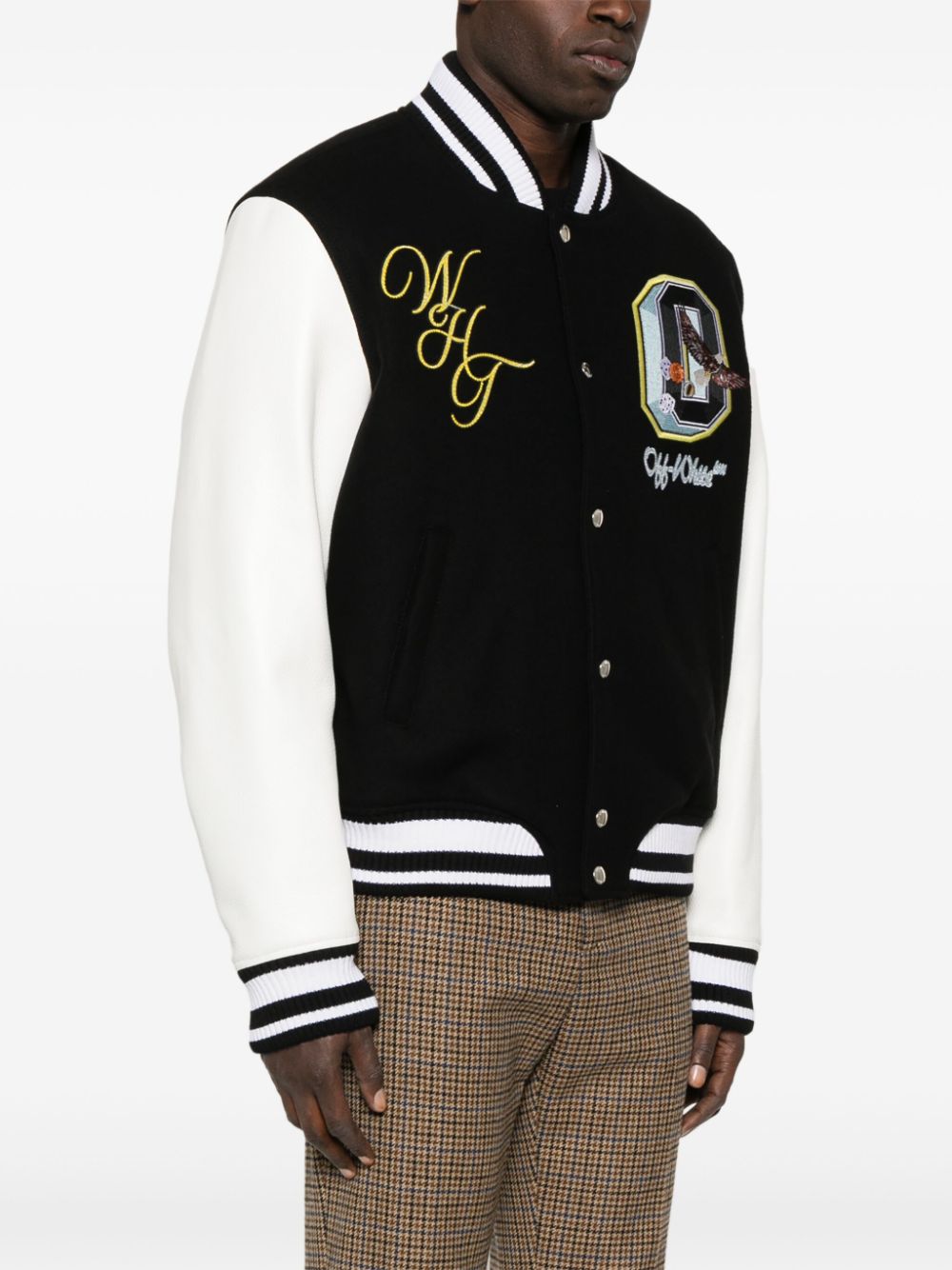 Off-White crystal-embellished bomber jacket Men