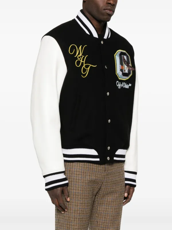 Off-White ビジュートリム ボンバージャケット | ブラック | FARFETCH JP