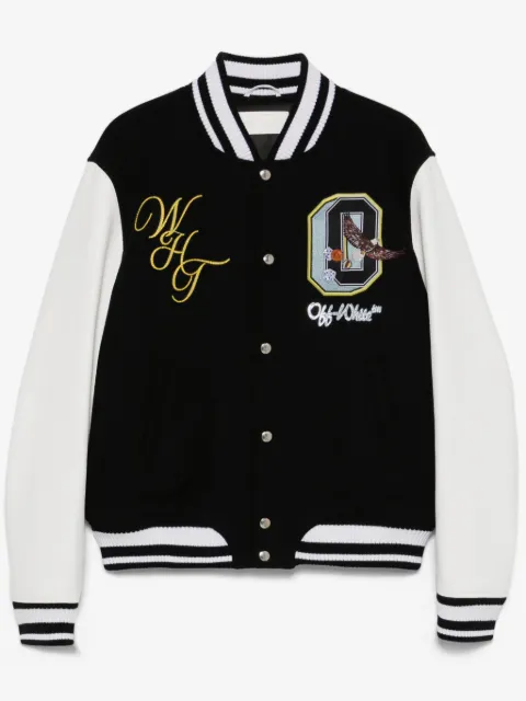 Off-White crystal-embellished bomber jacket