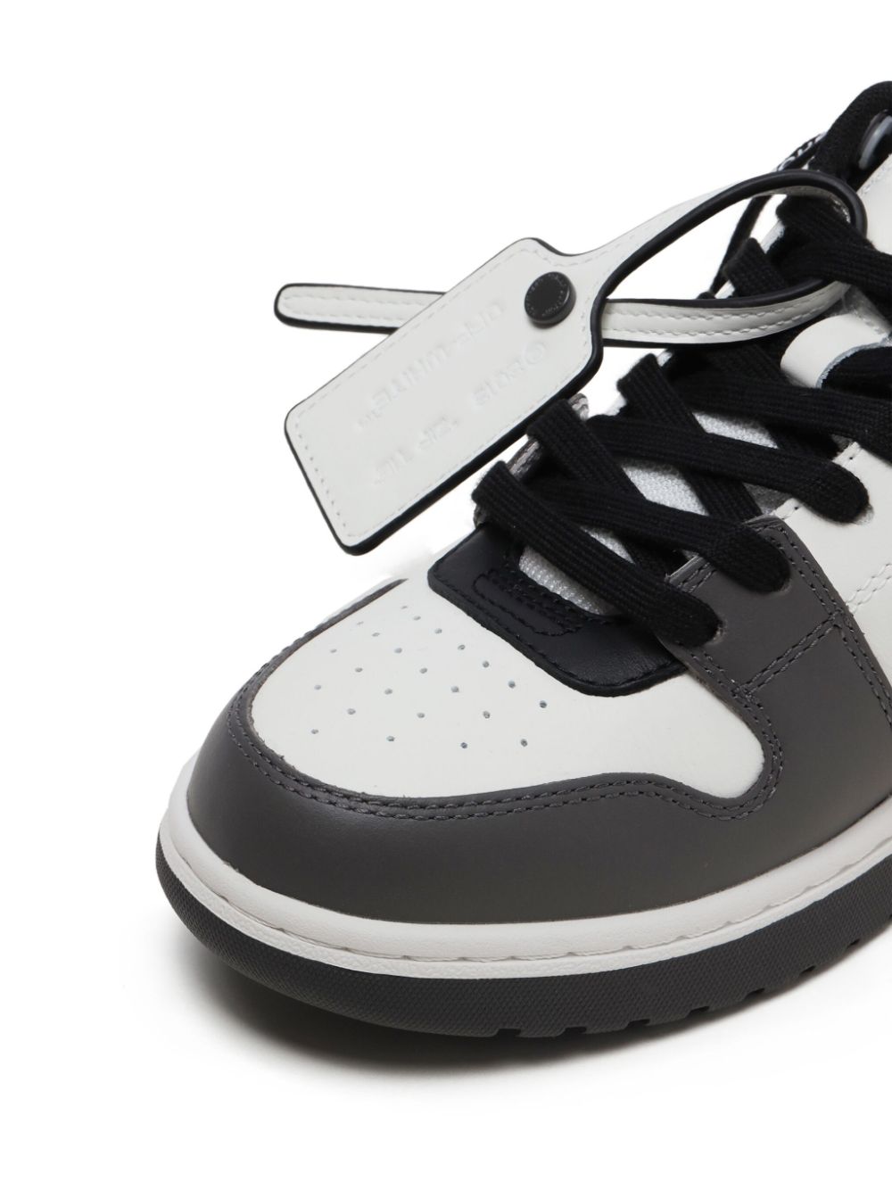 Off-White OUT OF OFFICE CALF LEATHER DARK GREY - B Women