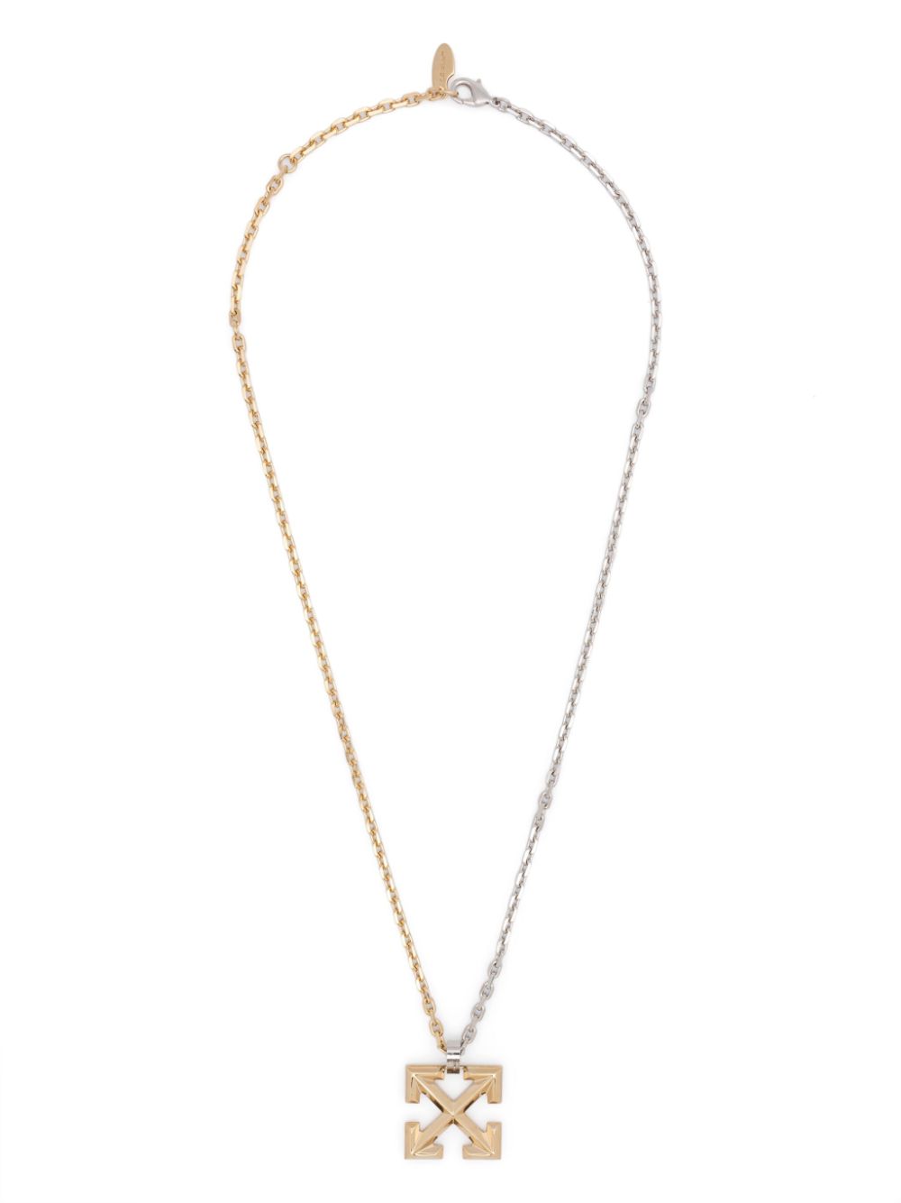 Off-White Arrows two-tone necklace - Gold