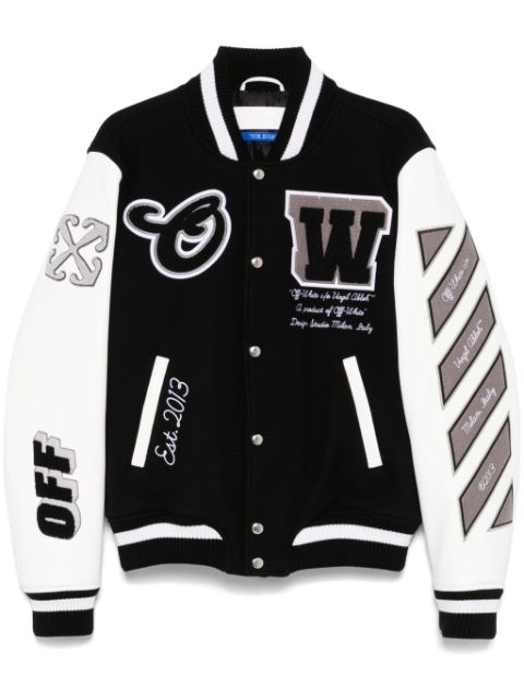 Off-White Lea varsity jacket Men